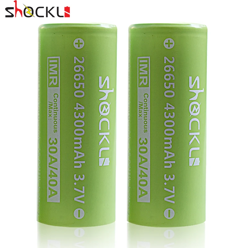 Shockli 26650 аккумулятор 3 7 V 4300 mAh литиевая аккумуляторная батарея 30A/40A высокого стока