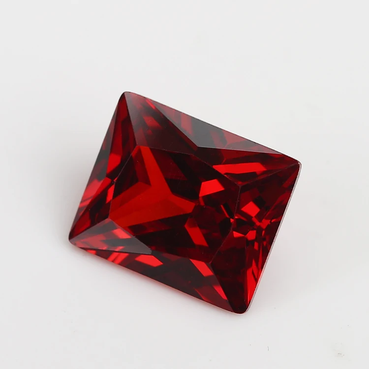 50Pcs Rectangle Shape 5A+ Garnet Color CZ Stone 3x5-10x12mm Synthetic Gems Cubic Zirconia For Jewelry | Украшения и аксессуары