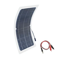 boguang 18v 10w solar panel kit transparent semi flexible monocrystalline solar cell diy module outdoor connector dc 12v charger