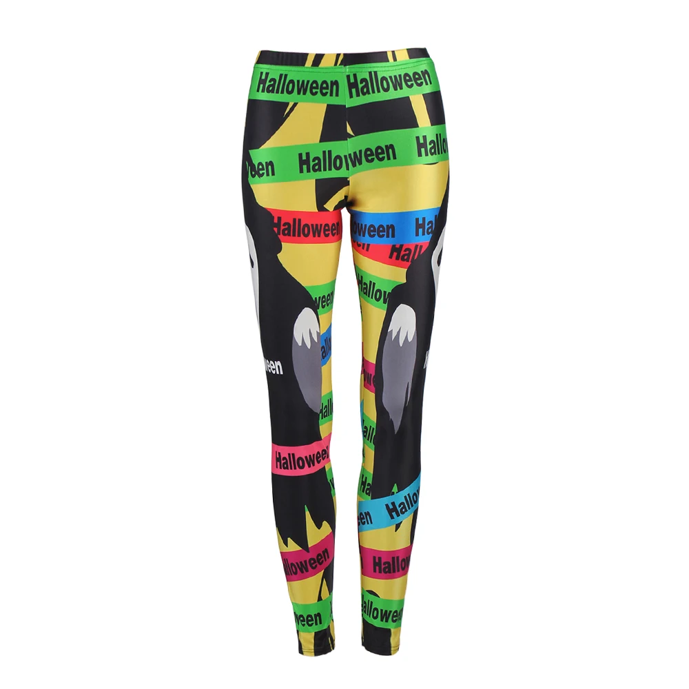 Женский костюм на Хэллоуин леггинсы с забавным 3d принтом Призрака и дьявола