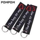 3 шт.лот брелок ключ к сердцу брелок кольцо для мотоцикла подарки модные ювелирные изделия брелок для ключей вышивка автомобиля Bijoux брелок