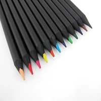 12 colorslot mirui creative black wooden pencils kawaii drawing sketch pencil set art student stationery school office supplies