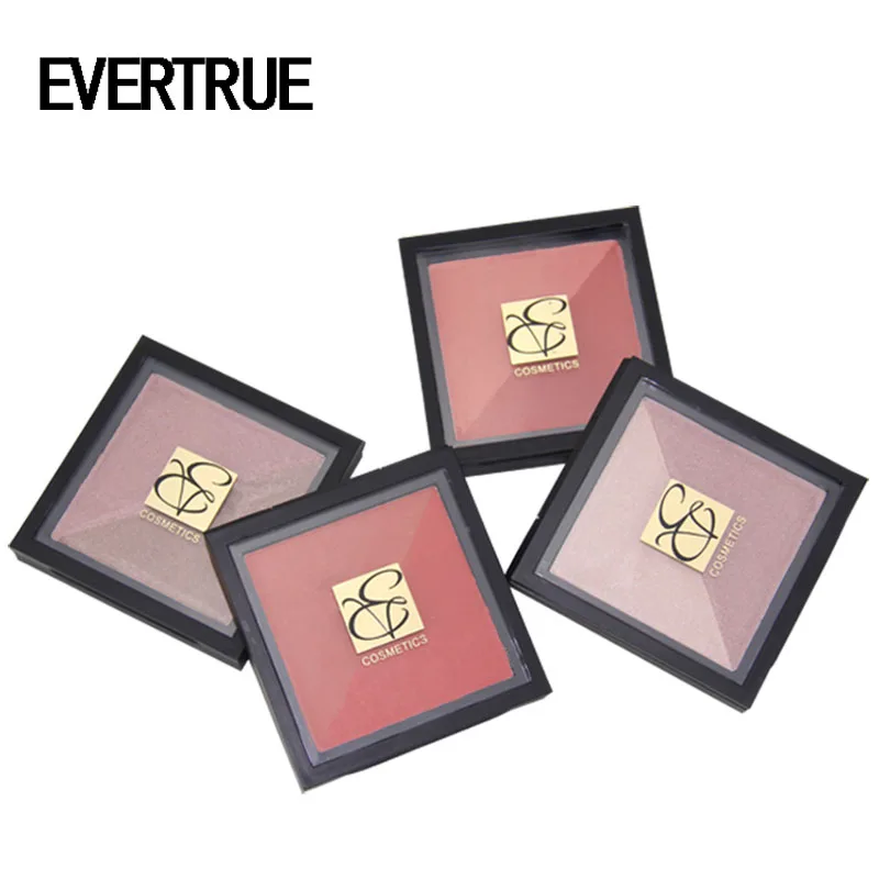 Evertrue лицом бренда Макияж Румяна 4 цвета различных Цвет порошок нажата основой