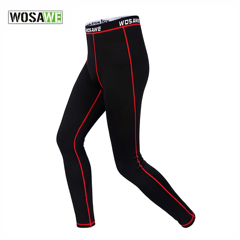 Мужские флисовые лосины и штаны WOSAWE Теплые для велоспорта лыжного спорта фитнеса