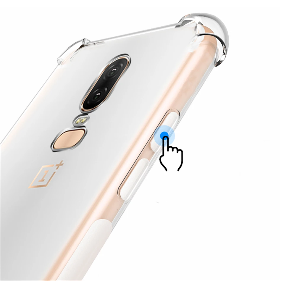Воздушная подушка противоударный чехол для телефона Oneplus 6 5 5T 3 3T Мягкая
