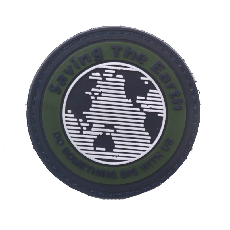 Saving The Earth Tactical Morale Patch DO SOMETHING BIG WITH US 3D Embroidered Applique Hook &amp Loop High Quality Clothing Badge | Дом и сад