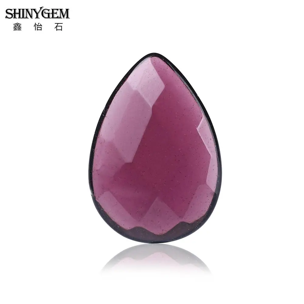 ShinyGem 21*29 мм капли воды фиолетовый граненый Кристалл бусины стекло кабошон драгоценный камень для DIY ювелирных изделий кулон кольцо