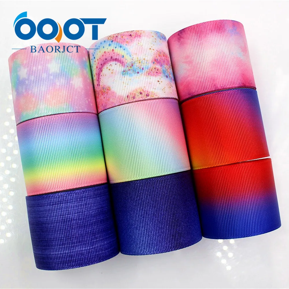 OOOT BAORJCT G-18604-340 38 мм 10 ярдов мультфильм цветные ленты термотрансферные печатные корсажные Свадебные DIY ручной работы материал