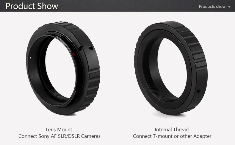 T кольцо для sony SLR/DSLR камера адаптер+ 23,2/24,5/31,7/42 мм телескопы микроскопы увеличители крепление трубки пятнистость адаптер для прицела