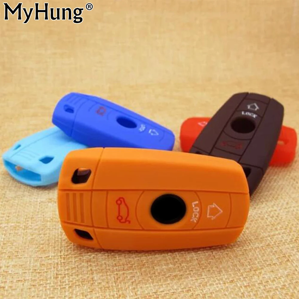 

1pc Silicone Car Key Remote Key Cover For BMW X1 X5 3 5 Series E90 E91 E92 E60 Car Key Case Shell Car Accessorie Candy Color