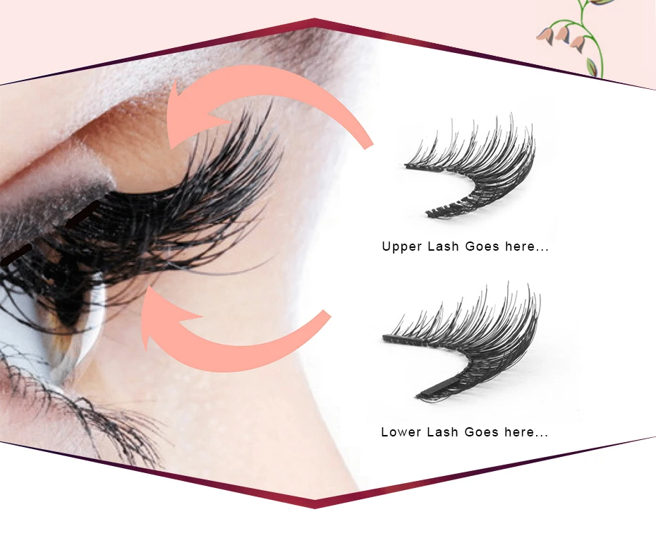 10 пар/лот Магнитная ресницы с 4 магниты, магнитные lashes natural накладные ресницы намагниченные ресницы с пинцет для накладных ресниц