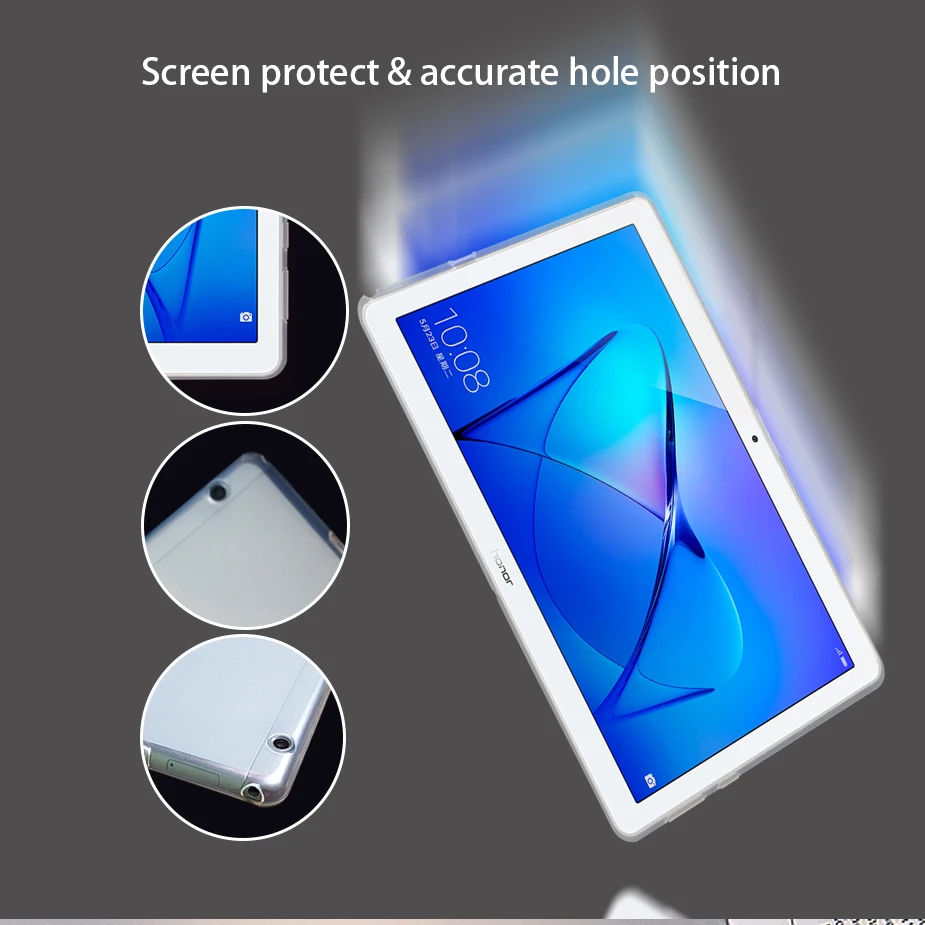 Силиконовый чехол KiKiss для Huawei MediaPad T5 10/T3 8/T3 7 3G Wi-Fi мягкий планшета tab media pad T1 T2 0 8 10 Pro