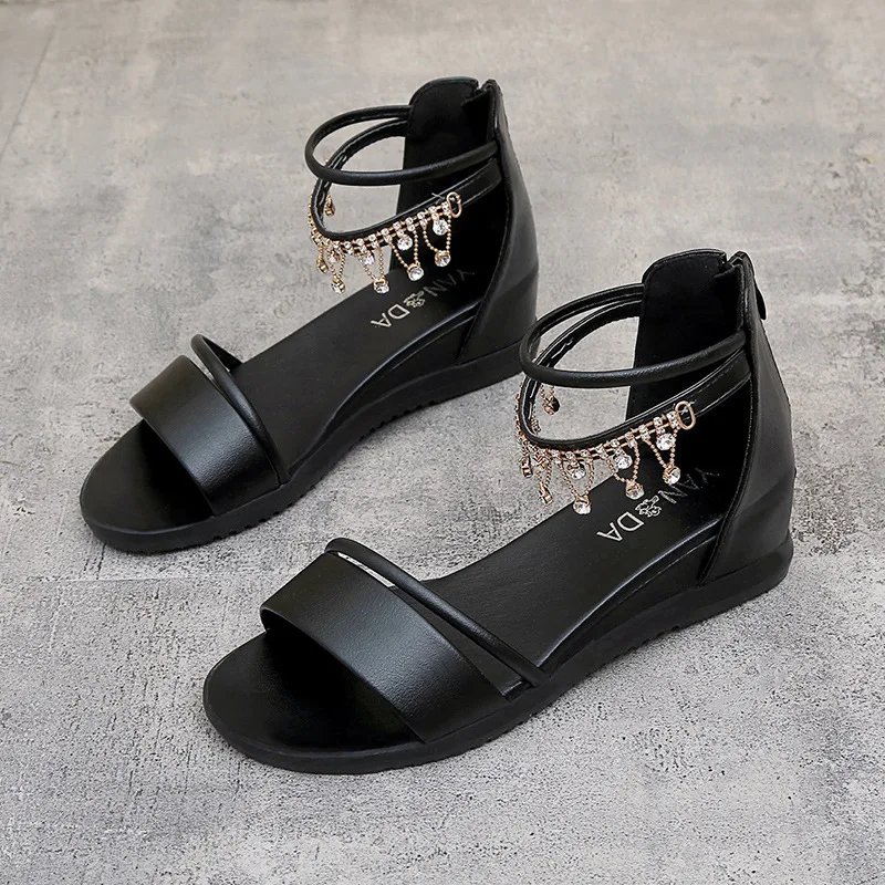 Новинка лета 2019 модные сандалии с открытым носком повседневная женская обувь на