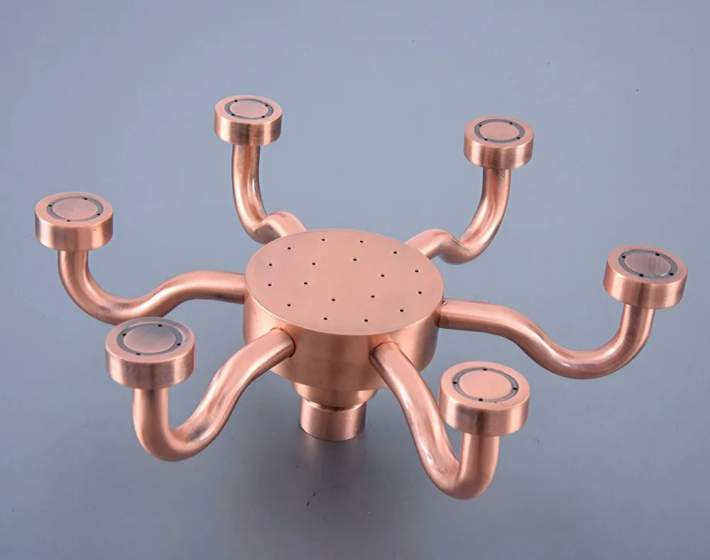 Новинка насадка для душа в античном стиле 8 дюймов красная медь латунь шесть