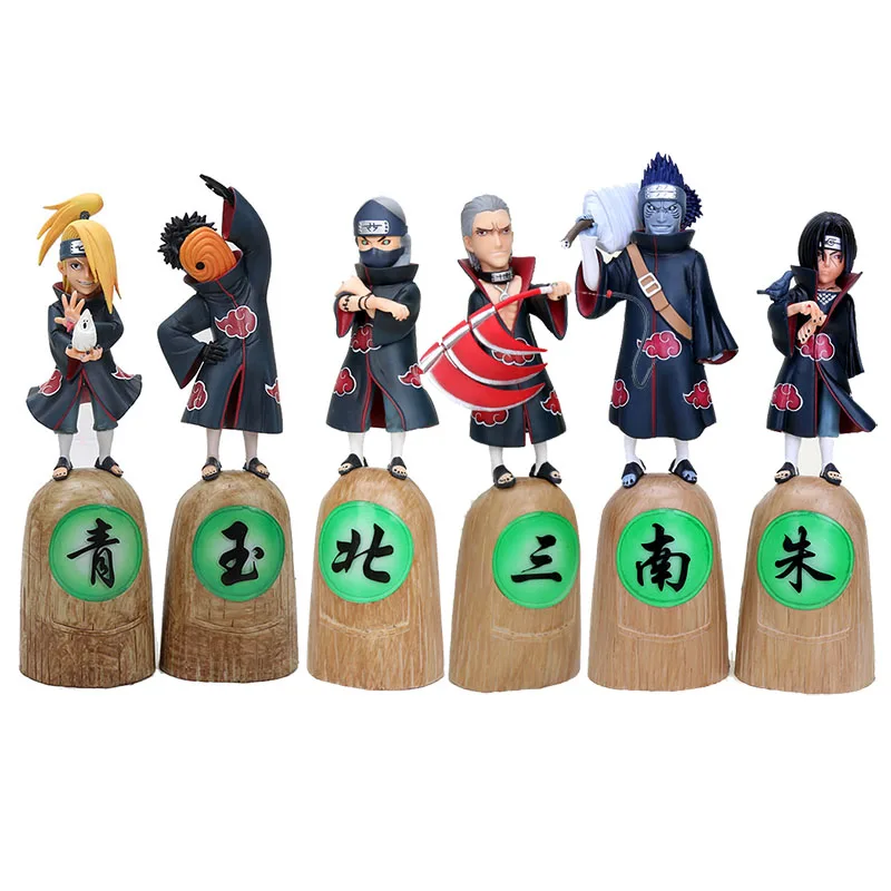 Аниме Наруто Shippuden Nagato Akatsuki Deidara Tobi Kakuzu Hidan Uchiha Itachi Наруто фигурка Модель Коллекционная игрушка куклы