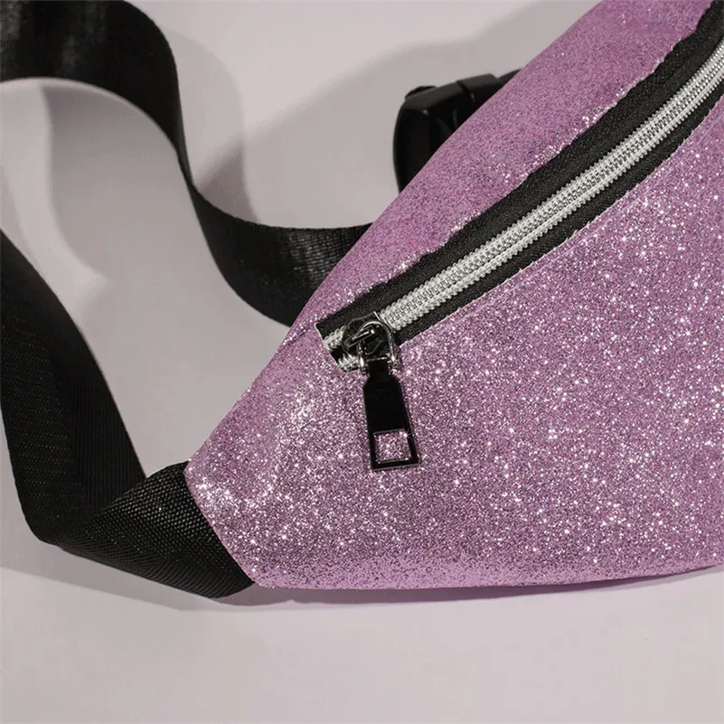 Поясная сумка Женская поясная модная блестящая женская наплечная нагрудная