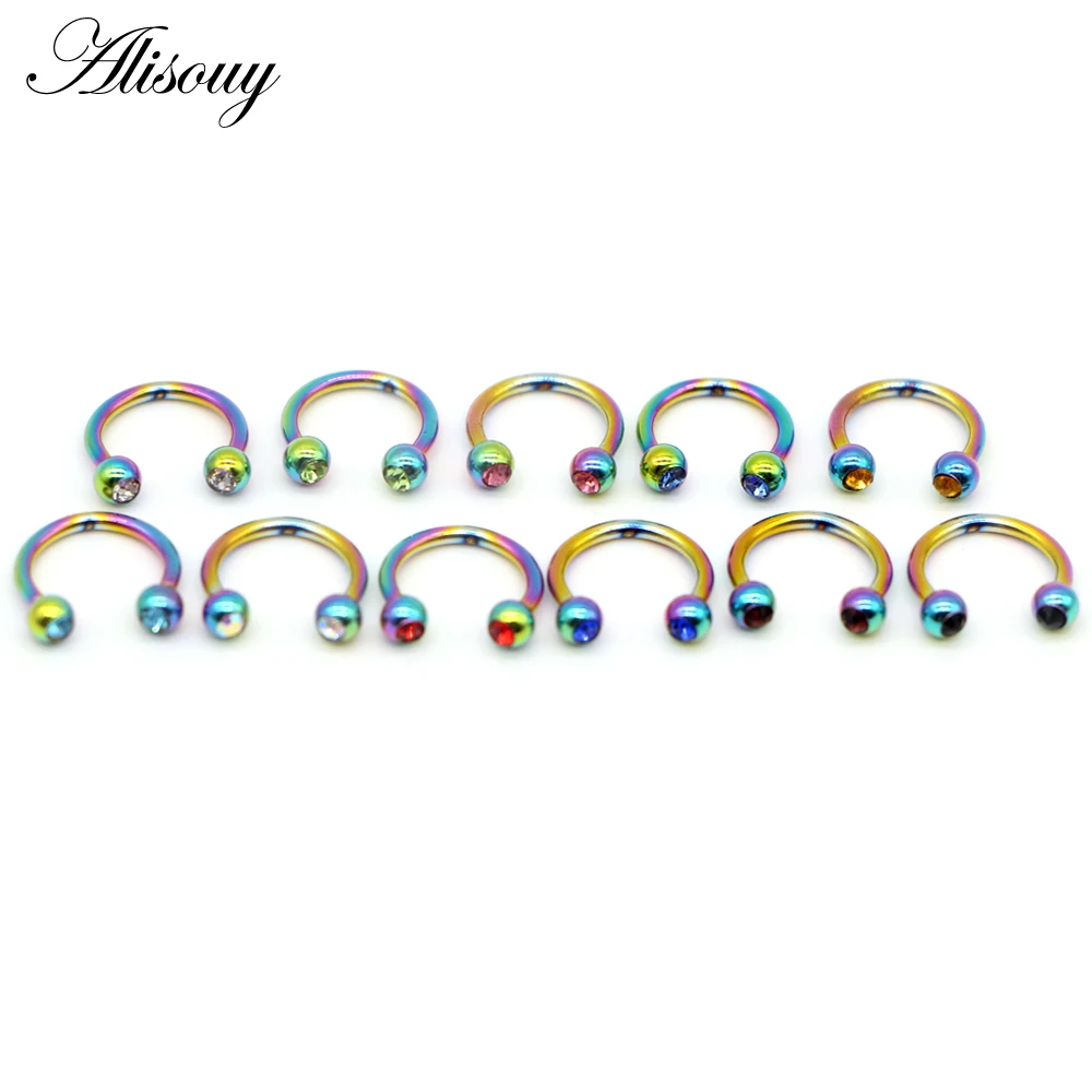 Alisouy 1 PCS Fashion Fake Septum Medical Titanium Nose Ring Silver Gold Body Clip Hoop For Women Septum Piercing Clip Jewelry