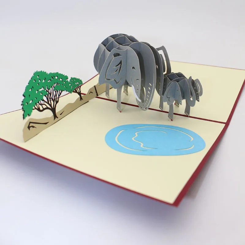 3D лазерная вырезка Складная ручная работа из Таиланда Мультяшные