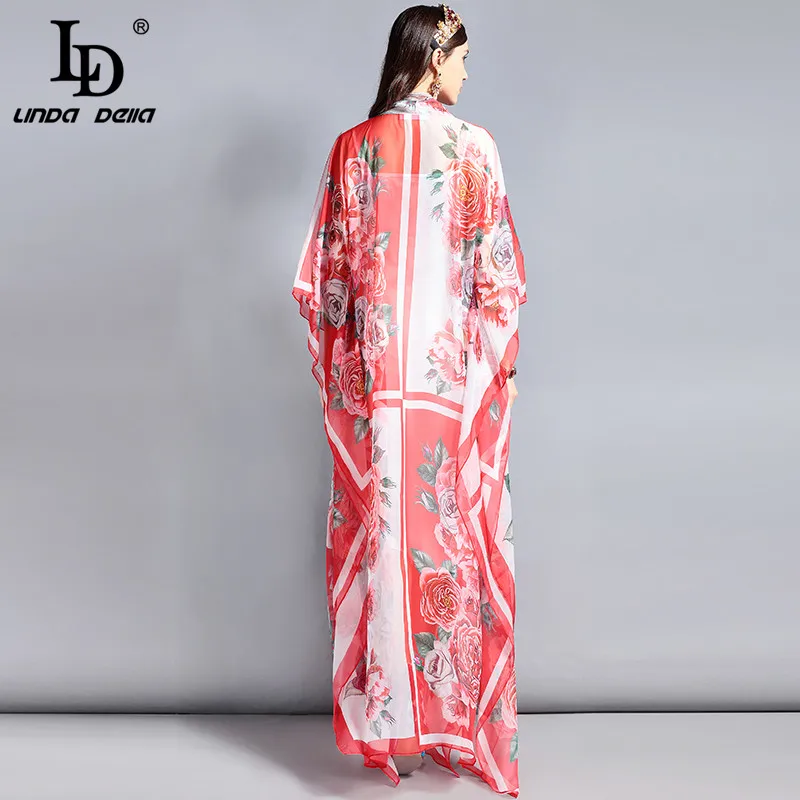 Женское платье макси LD LINDA DELLA свободное Элегантное Длинное с рукавами летучая