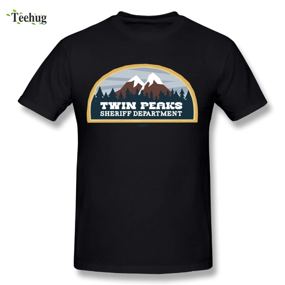 

100% Cotton Male Twin Peaks Tee Shirt Round Neck Brand Homme Tee Shirts