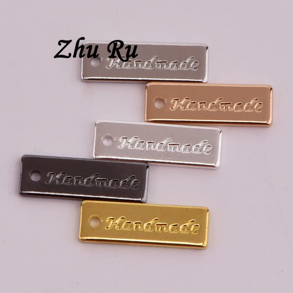 ZHU RU 10 шт./лот 17*5 5 мм медная длинная бирка с надписью значок ювелирные изделия