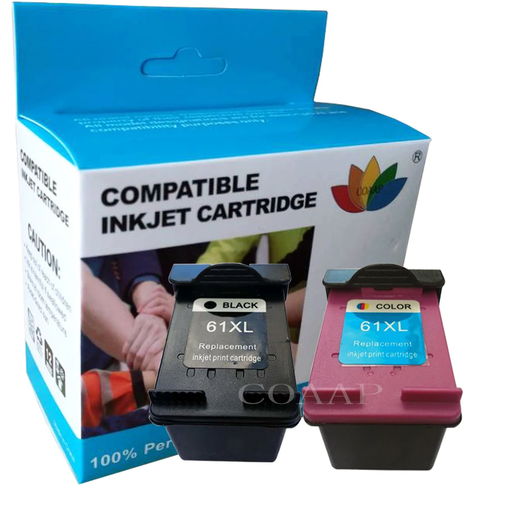 

2pcs Refilled Ink for HP 61 XL HP61 DeskJet 1000 3000 1050 1055 2050 3050 3510 3054 Printer Cartridge