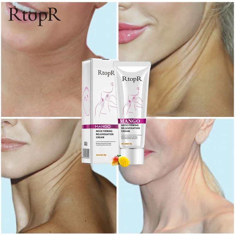 

RtopR Mango Neck Firming Rejuvenation Cream Anti-wrinkle Whitening Moisturizing Neck Serum Mild Peeling Beauty Neck Care 40g