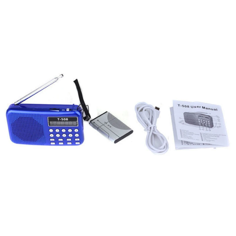 Портативная стереоколонка T508 с светодиодный-дисплеем FM-радио поддержка USB TF-карт