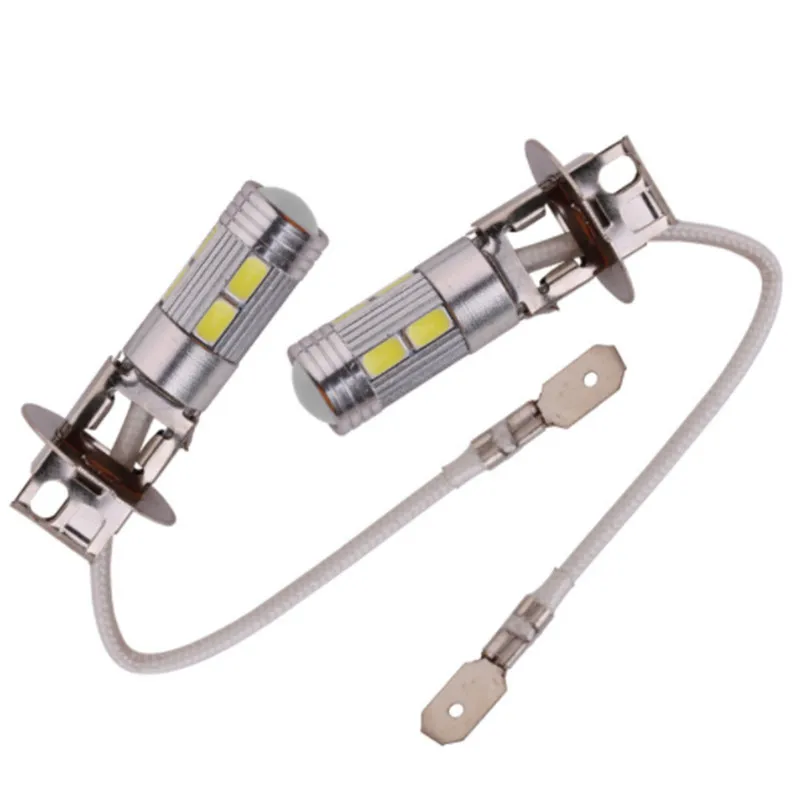 10 шт H1 H3 светодиодный фонарь 10smd ДРЛ Свет автомобиля 5630 5730 дневного автомобиля внешняя лампа лампы день дальнего 12 V 6000 K