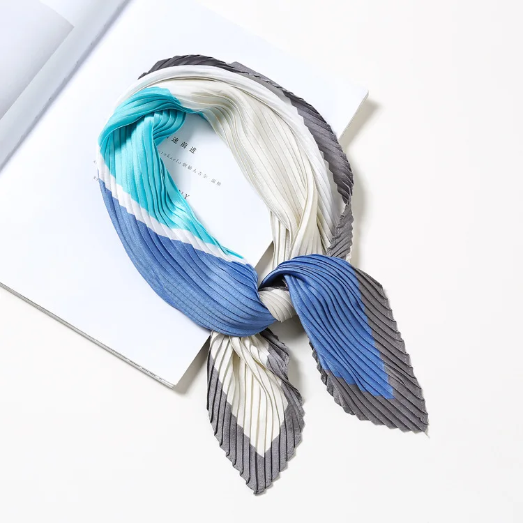 

Paisley border silk polyester kerchief women neckwear square scarf bag tie 2018 new multi designs Foulard Bandana LL180244