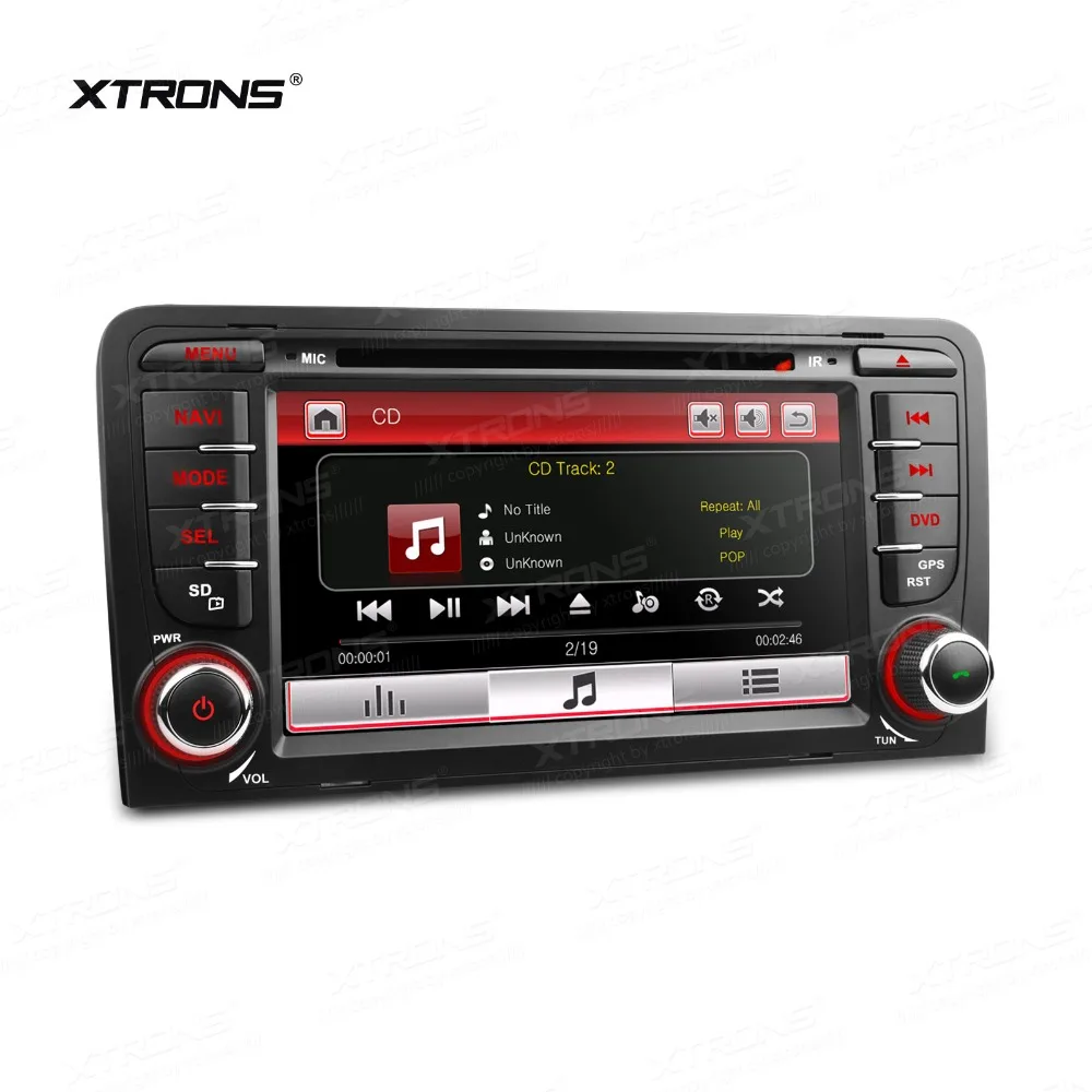 XTRONS 7 inch 2 din Touch Screen Car DVD Plater GPS Navigation Radio for Audi A3 8P/A3 8P1 3-door Hatchback/S3 8P/RS3 Sportback |