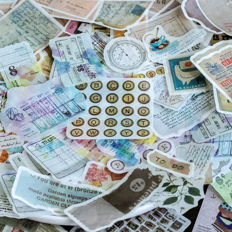 60 шт./пакет Ретро стиль английская серия Васи бумажные наклейки украшение сделай