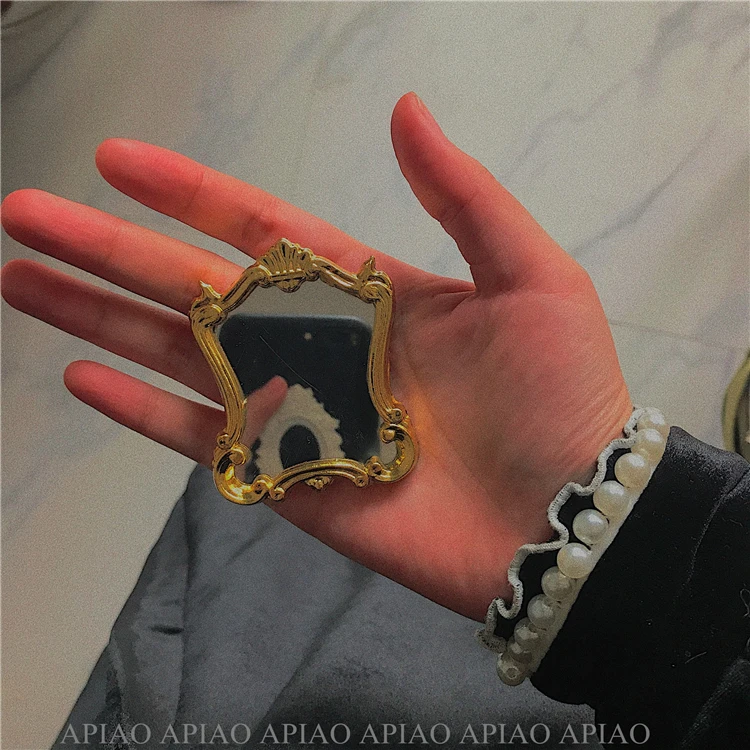 Винтажная картина рамка тиснение лацкан булавка зеркало большой размер рамка для картины Воротник Одежда Свадебные Заколки брошь значок