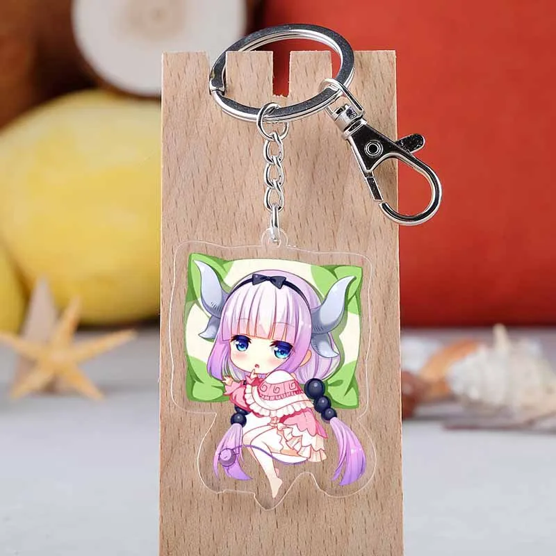Брелок Miss Kobayashi's Dragon Maid в японском стиле держатель для ключей с рисунком