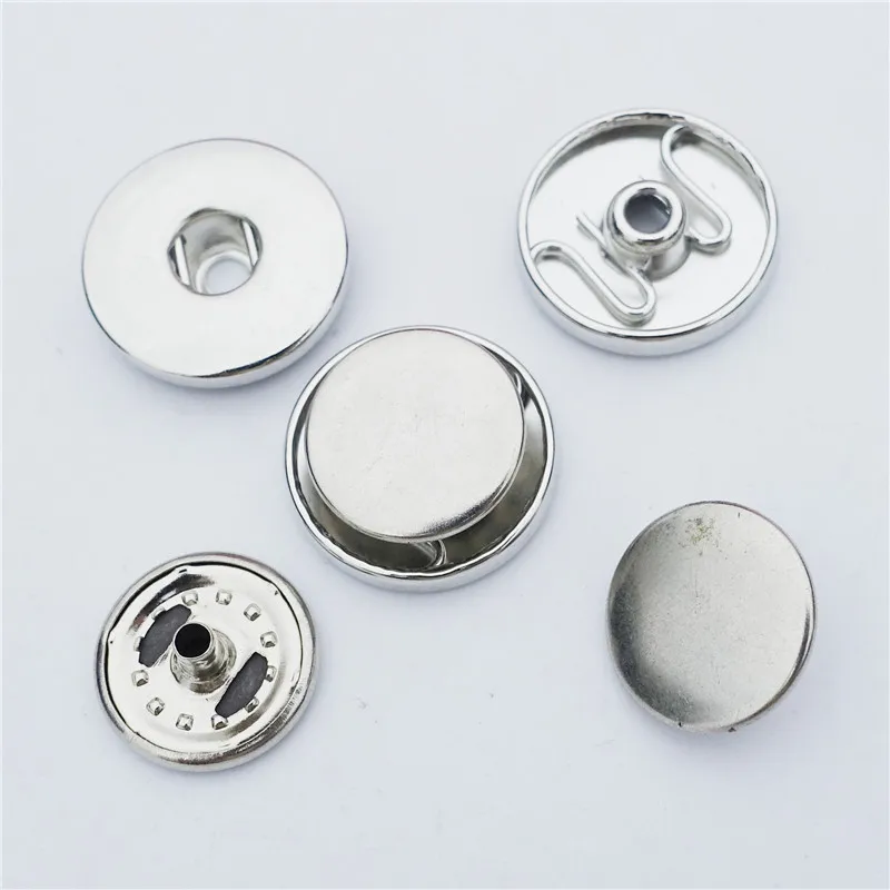 

20 Sets Pack Fashion Brass 18mm Snap Buttons Base Jewelry Accessories Fit Women Diy Snap Buttons Bracelets Findings