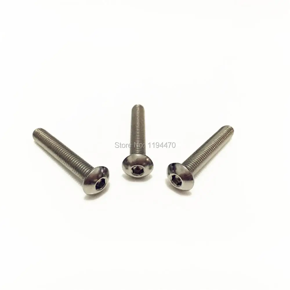 

200pcs/Lot M3x12mm M3*12 ISO7380 Metric 304 Stainless Steel Button Head Hex Socket Cap Screw Round Head Allen Bolt