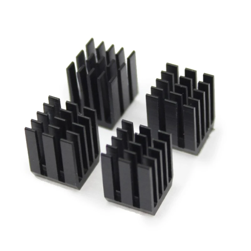 Preise 1000 PCS Schwarz 9x9x12mmAluminum Kühlung RAM Kühler Kühlkörper Kühler Chipsatz Kühlkörper 9mm 12mm Mini Heatisnk Fans Für PI