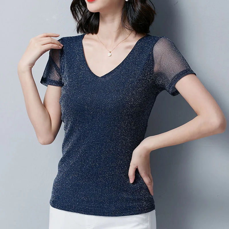 Новинка 2019 Женская Однотонная рубашка с коротким рукавом простые женские топы