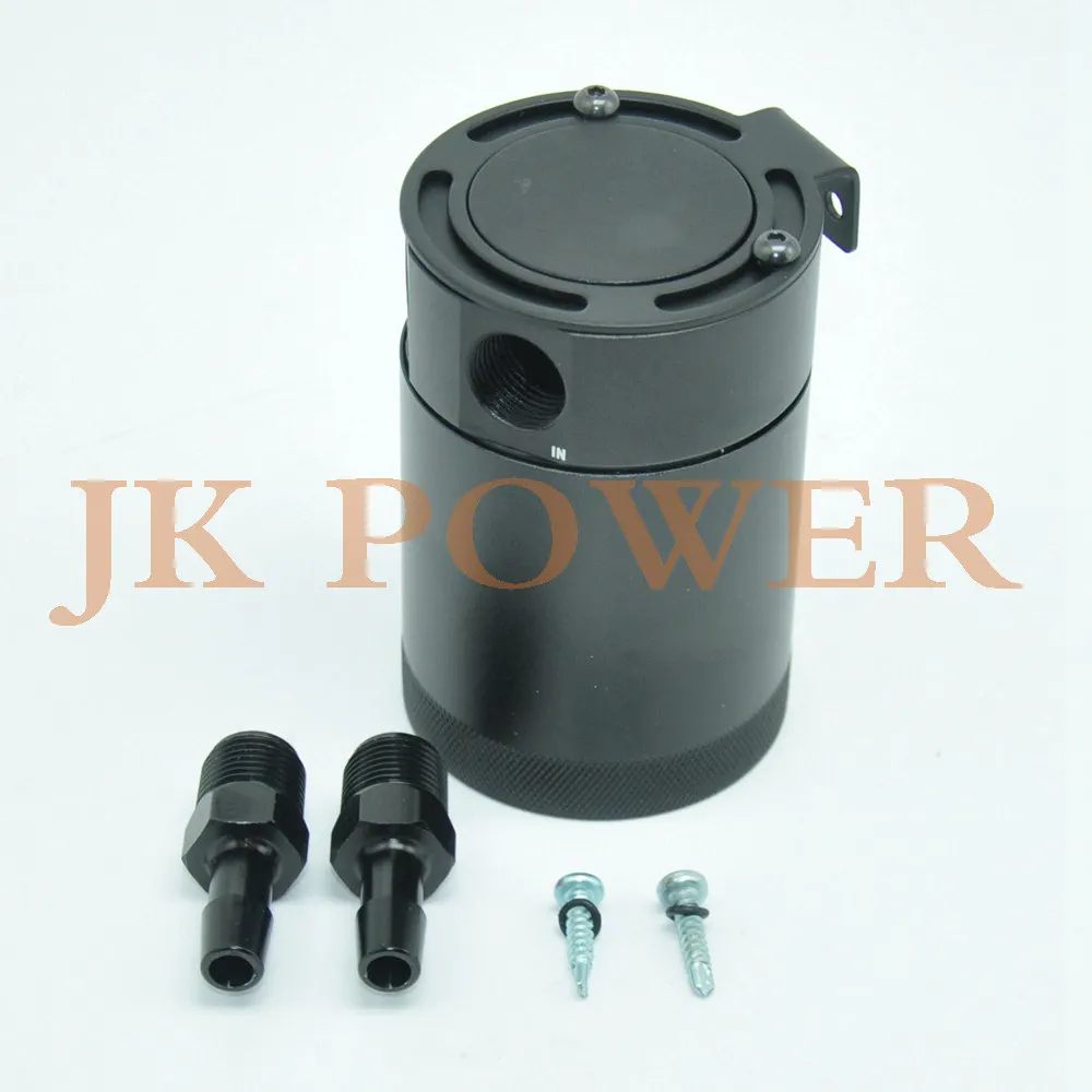 

Универсальный алюминиевый гоночный Маслосборник с 2 портами, черный