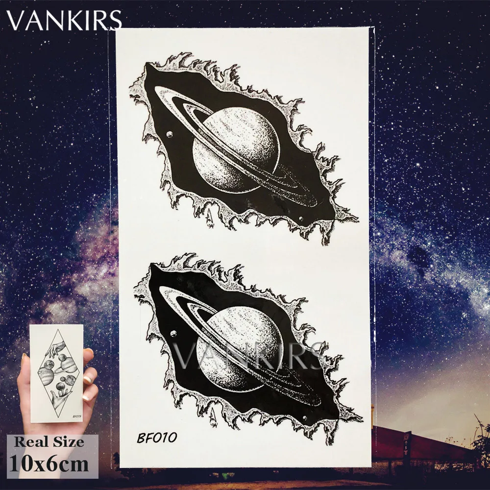 VANKIRS Galaxy на запястье Вселенная планета женские татуировки руку наклейки для