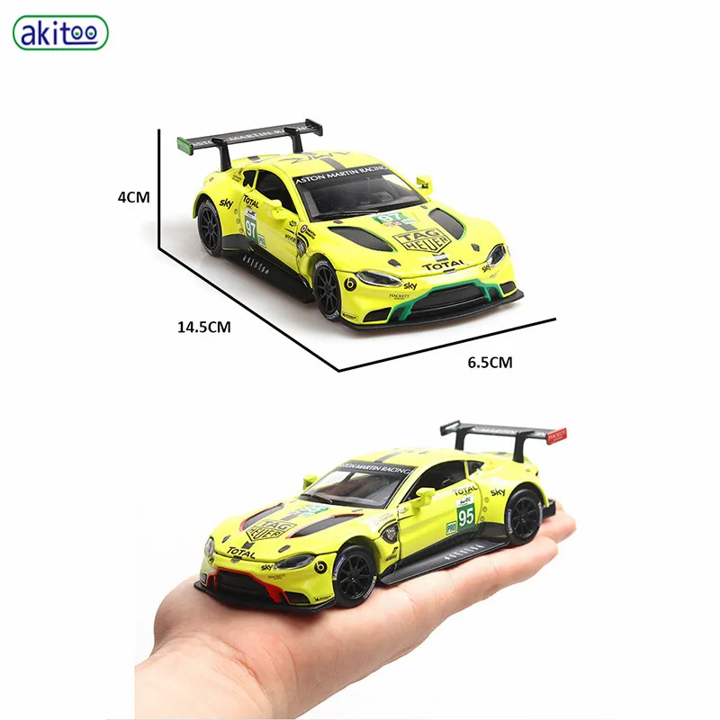 Akitoo 1:32 Aston Martin Le Mans гоночный сплав модель автомобиля звук и свет откатной спортивный автомобиль#2409
