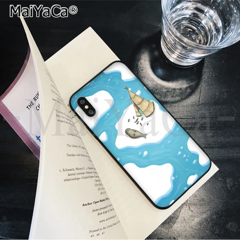 MaiYaCa милые животные печать mamegoma Smart Cover черный мягкий чехол для телефона для Apple iPhone 8 7 6 6S Plus X XS MAX 5 5S SE XR - Цвет: A15