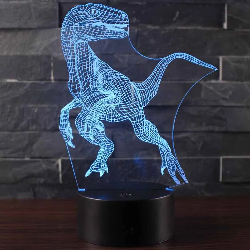 3D маска динозавра для Хэллоуина светодиодная 7 цветов сенсорный пульт