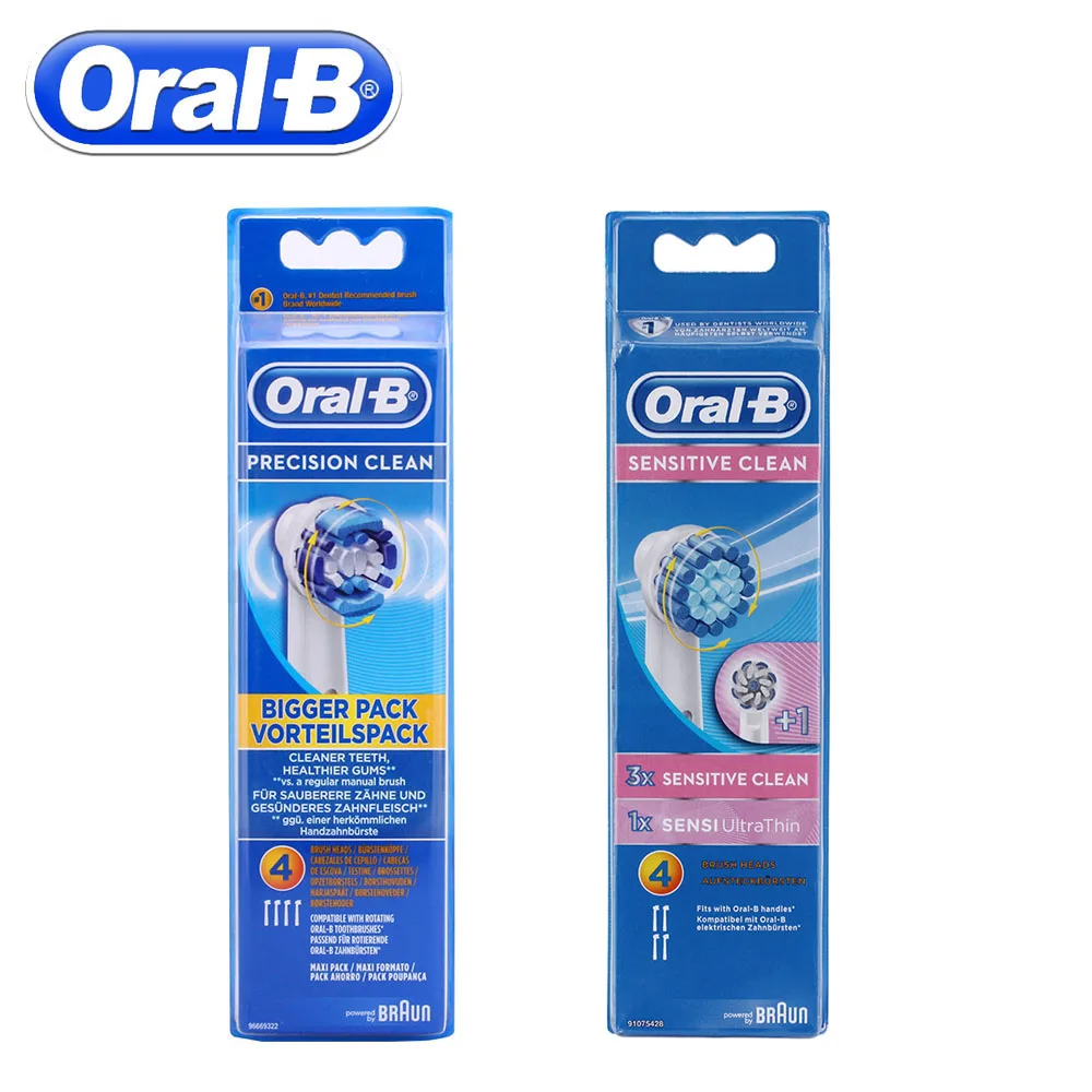 Электрическая зубная щетка Oral B для 4 шт. точная вращающаяся чувствительная