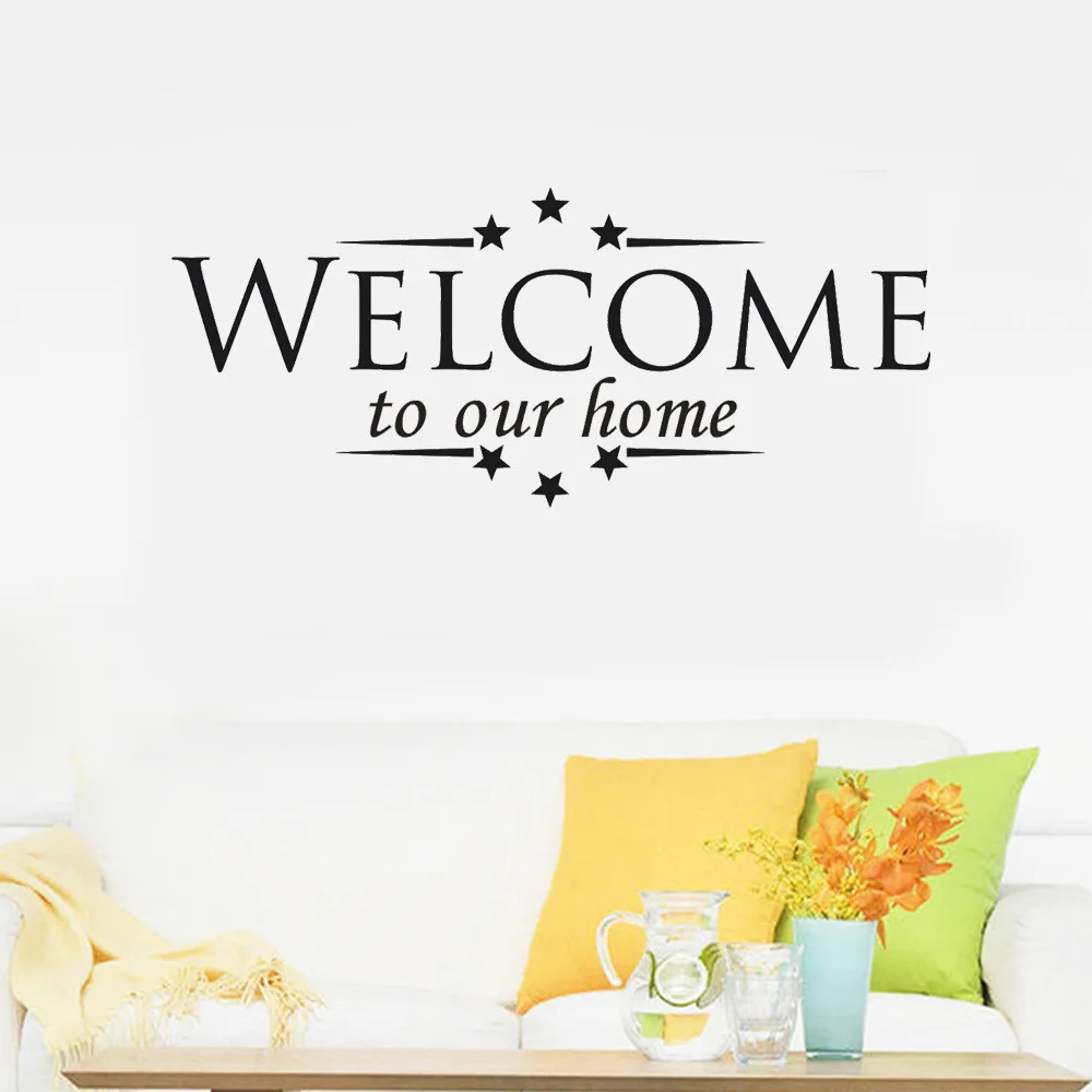 Наклейки Muraux Home Decor Добро пожаловать в наш дом наклейки на стену с текстом