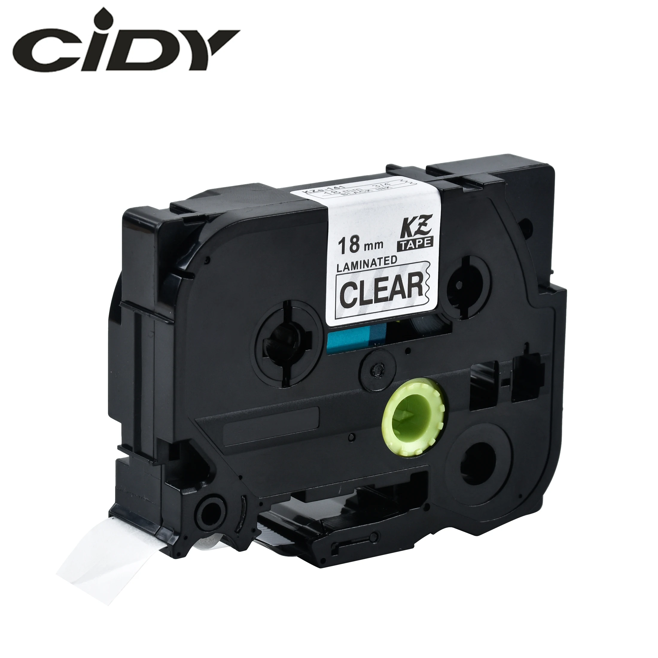 CIDY Tze 141 Tz141 черный на прозрачном ламинированном совместимом с P touch 18 мм зеркальная
