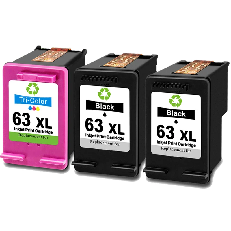 Совместимый чернильный картридж HP 63 XL для Officejet Office Jet 5220 5230 5232 5252 5255 5258 5264 3830 3831 3832