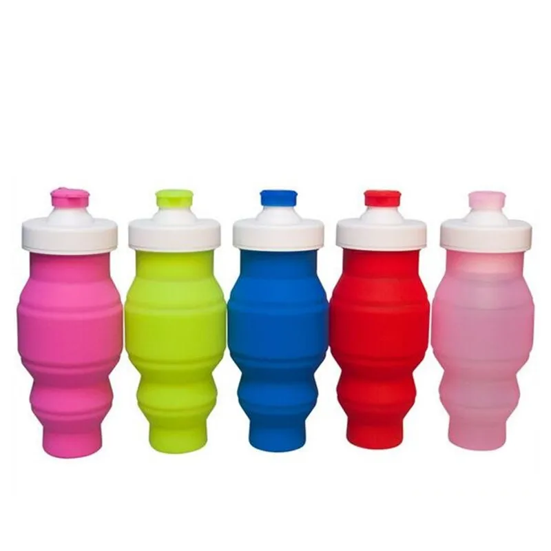 530ml bottles Europe United States popular outdoor sports travel kettle portable Shatterproof silicone folding fitness | Дом и сад