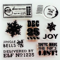 ylcs292 christmas stamp silicone clear stamps for scrapbooking diy album paper cards making decoration embossing rubber stamp