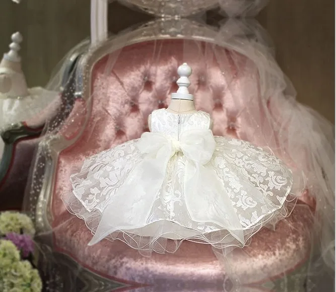 Glizt New Sweet Diamond Flower Girl Dress White Tulle Party Pageant for Little Girls Prom Wedding 1 Year Birthday Dresses | Детская